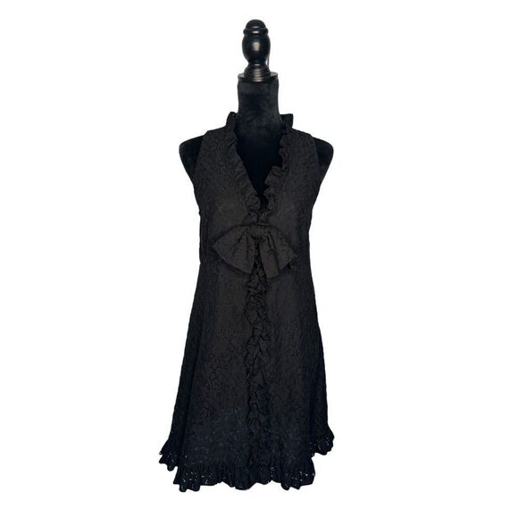 Marc By Marc Jacobs A-Line Lace Sleeveless Dress with Bow & Ruffle Detail Size 8 - Picture 9 of 15